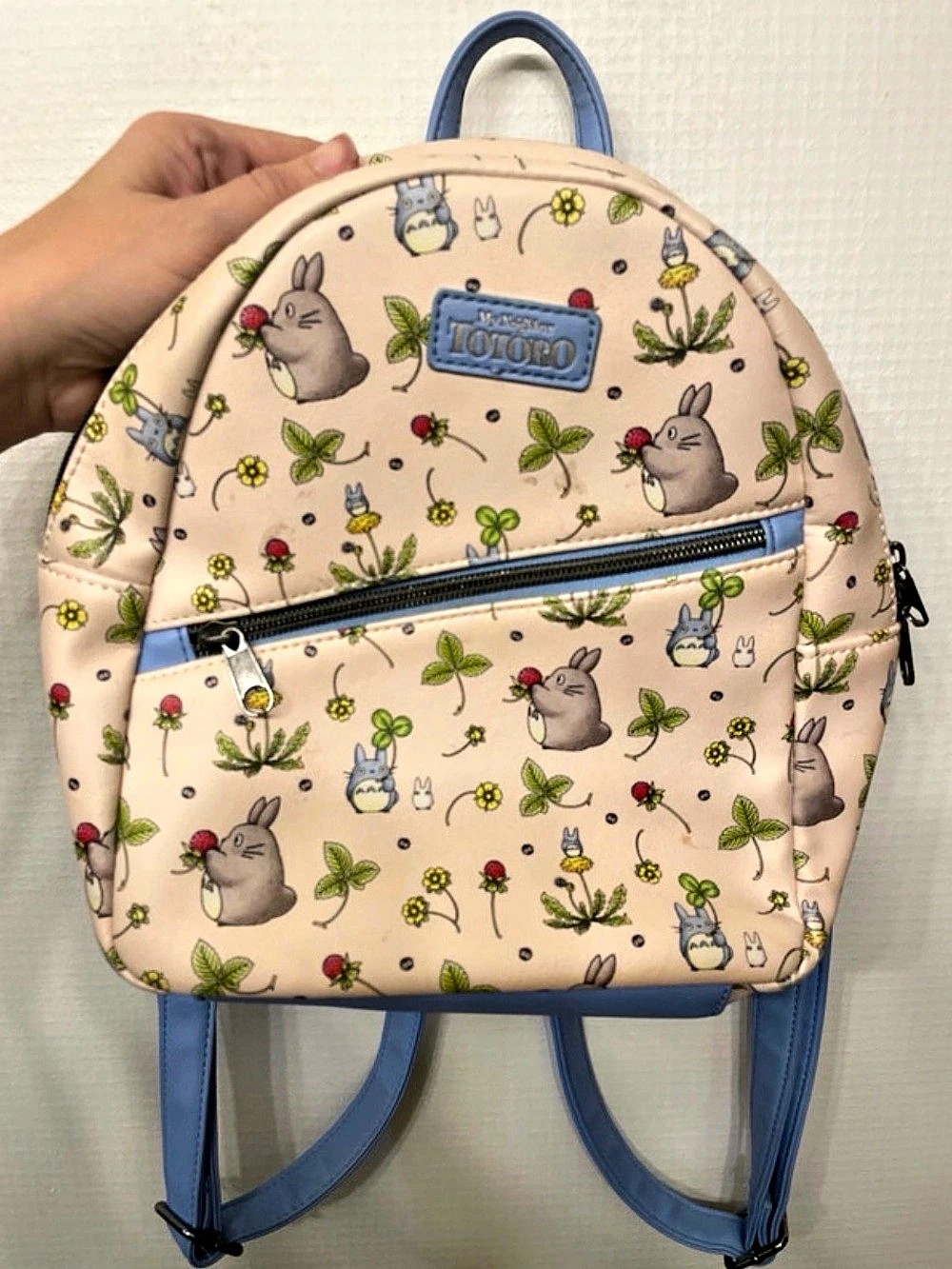 Loungefly Studio Ghibli My Neighbor Totoro Fruits Mini Backpack Pink & Blue